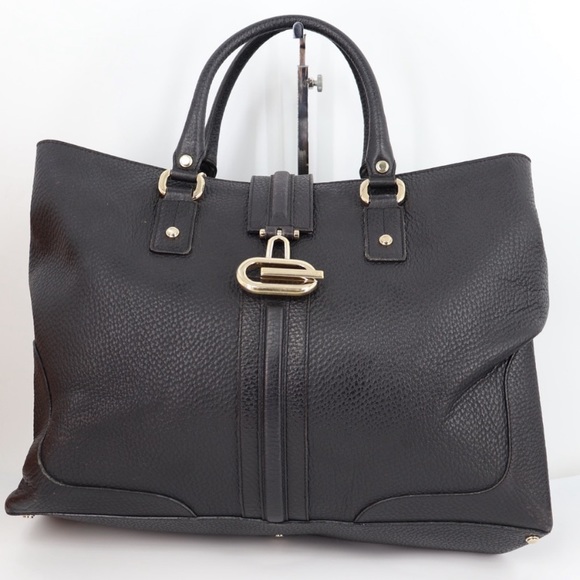 💎 Gucci 💎 Black Leather Tote - Picture 2 of 16